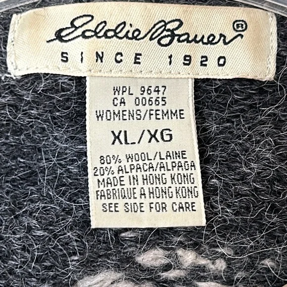 EDDIE BAUER Wool/Alpaca Heavyweight cardigan size XL - Picture 3 of 3